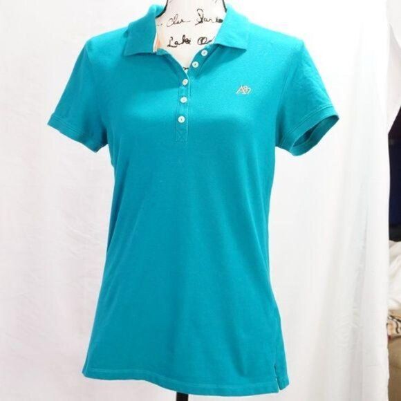 Aeropostale Teal Short Sleeve ButtonDown Top, XL - Picture 4 of 6